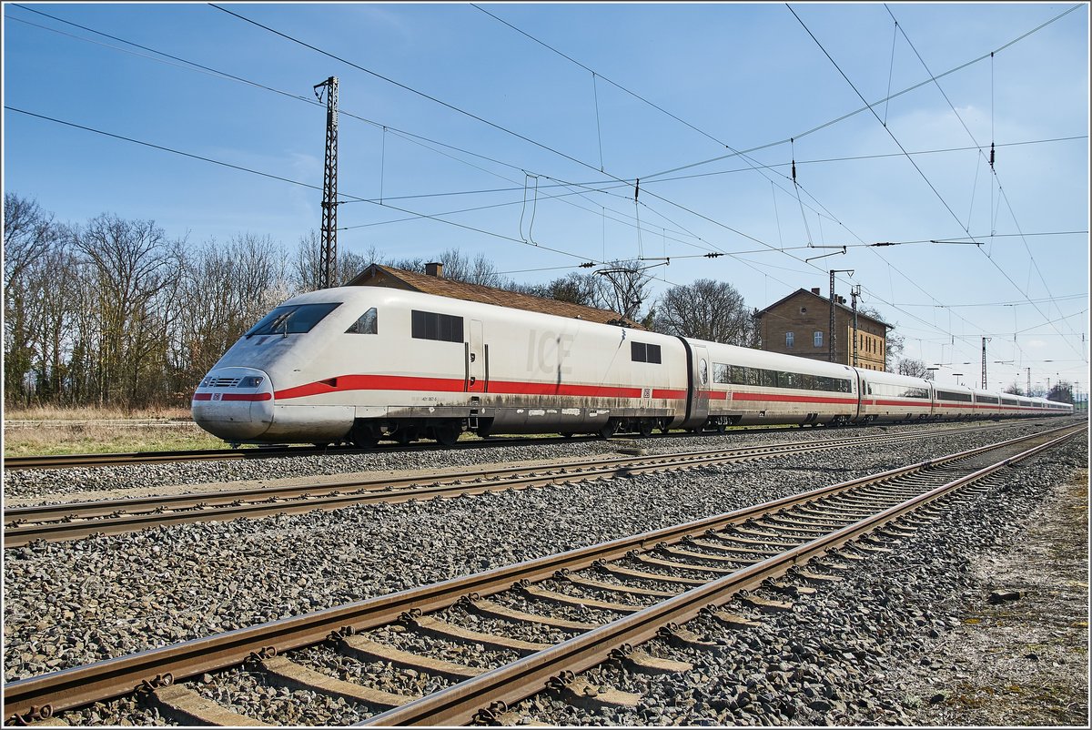 ICE 401 057-5  Landshut  / Mainbernheim / 18.03.2020