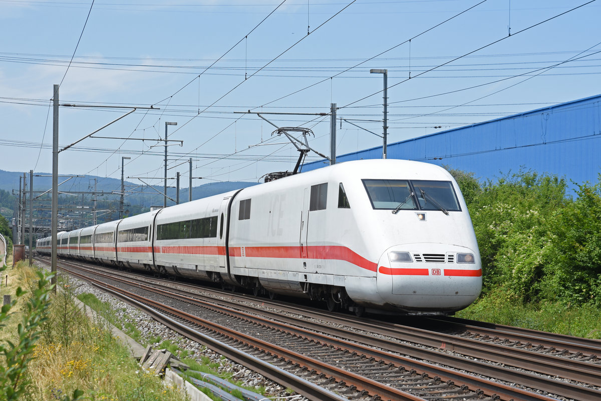 ICE 401 078-1, fährt Richtung Bahnhof Itingen. Die Aufnahme stammt vom 17.07.2019.