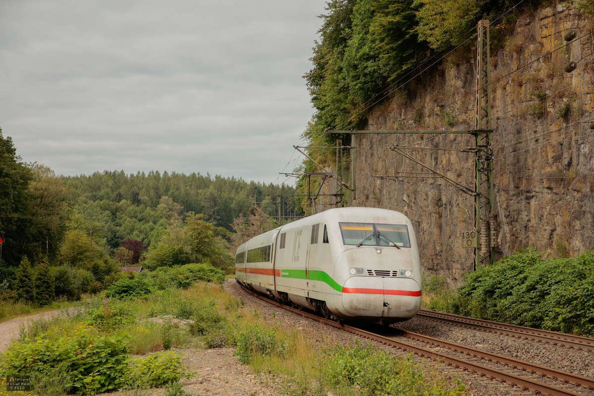 ICE 402  schnellster Klimaschützer  in Ennepetal, Juli 2020.