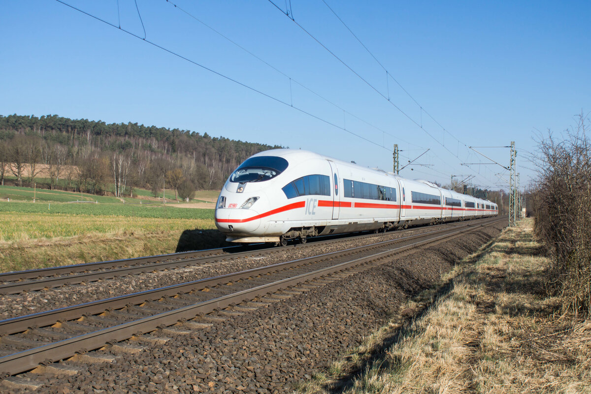 ICE 403 501-4  Celle   bei Kerzell am 23.03.2022