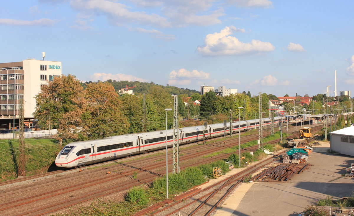 ICE 592 München-Leipzig am 11.09.2020 in Oberesslingen. 