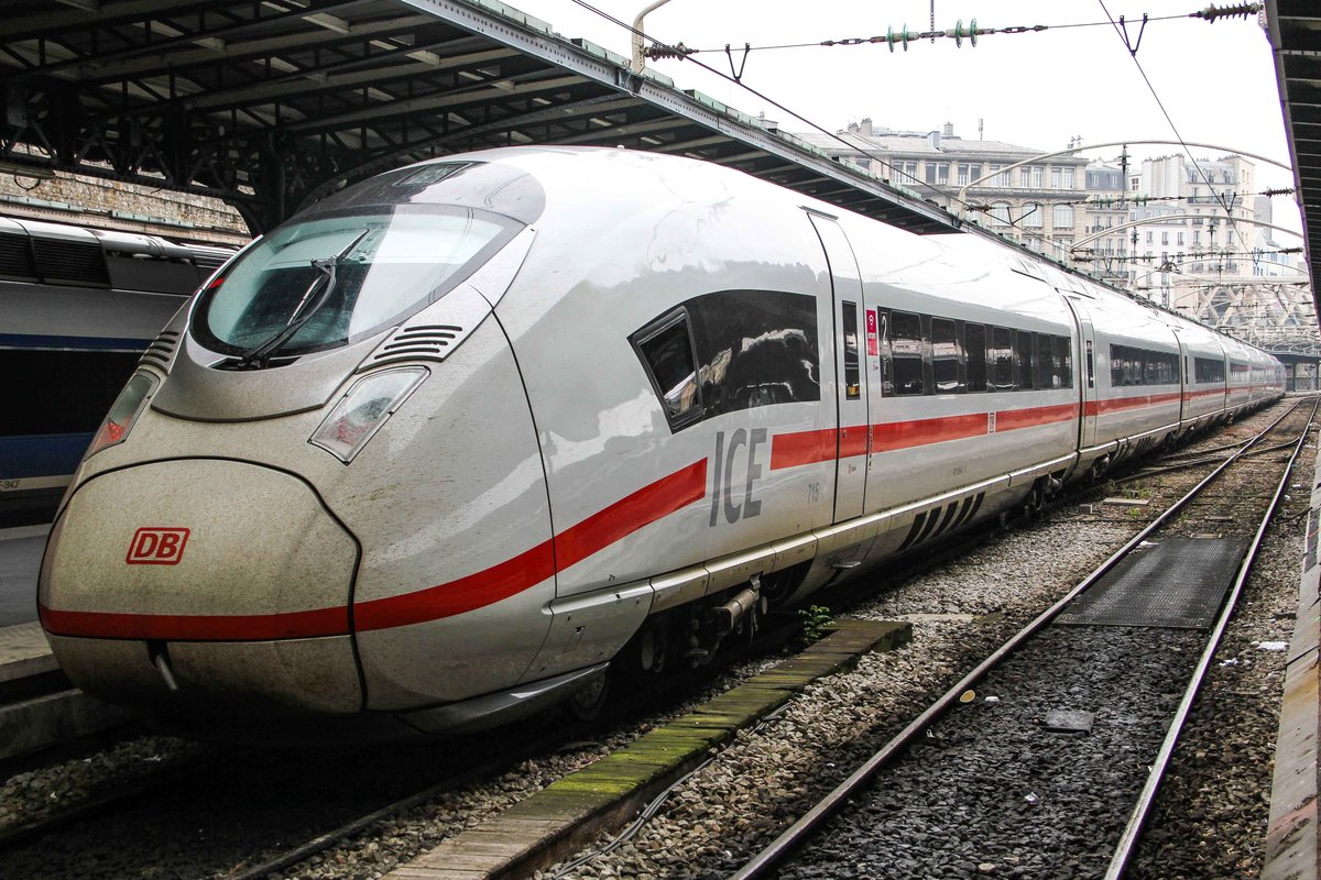 ICE Nr 715 in Paris am Gare de lÈst am 29.05.2016.