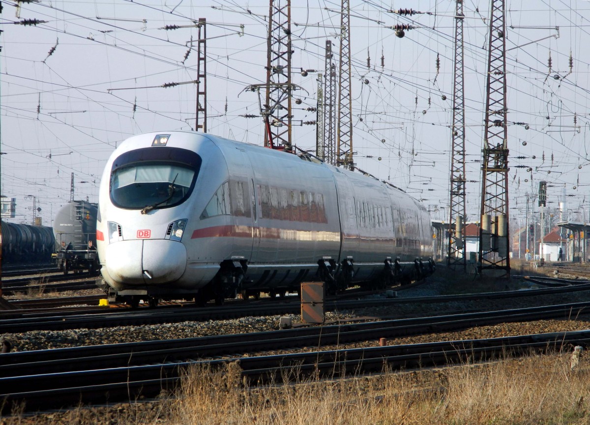 ICE-T  Innsbruck  Tz1157 - BR 411 verläßt am 20. März 2015 den Bhf Großkorbetha in südliche Richtung.