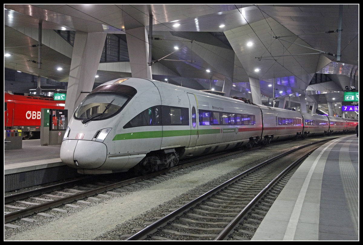 ICE in Wien Hauptbahnhof am 16.01.2020.