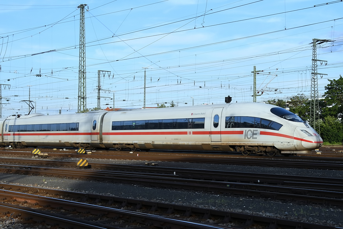 ICE3 403 062-3  Schwerte (Ruhr)  bei der Ankunft am Hauptbahnhof Nürnberg. (Juni 2019)