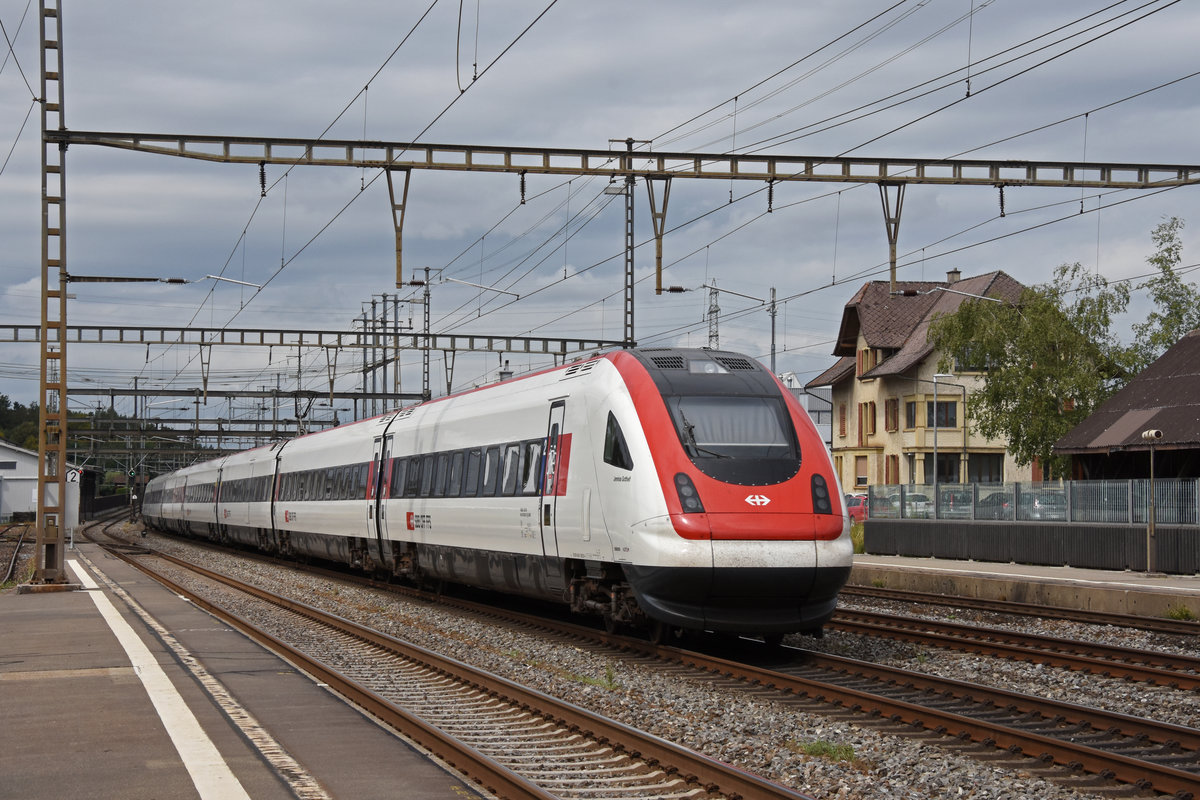 ICN 500 021  Jeremias Gotthelf  durchfährt den Bahnhof Rupperswil. Die Aufnahme stammt vom 31.07.2019.