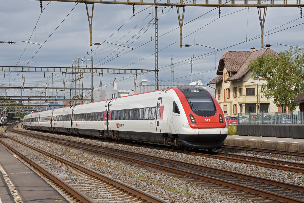 ICN 500 021  Jeremias Gotthelf  durchfährt den Bahnhof Rupperswil. Die Aufnahme stammt vom 31.07.2019.