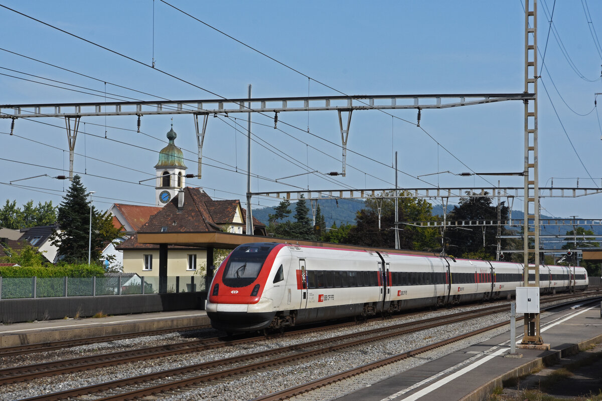 ICN 500 021  Jeremias Gotthelf  durchfährt den Bahnhof Rupperswil. Die Aufnahme stammt vom 25.09.2021.