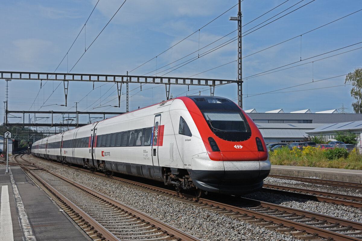 ICN 500 040  Graf Zeppelin  durchfährt den Bahnhof Rupperswil. Die Aufnahme stammt vom 07.09.2021.