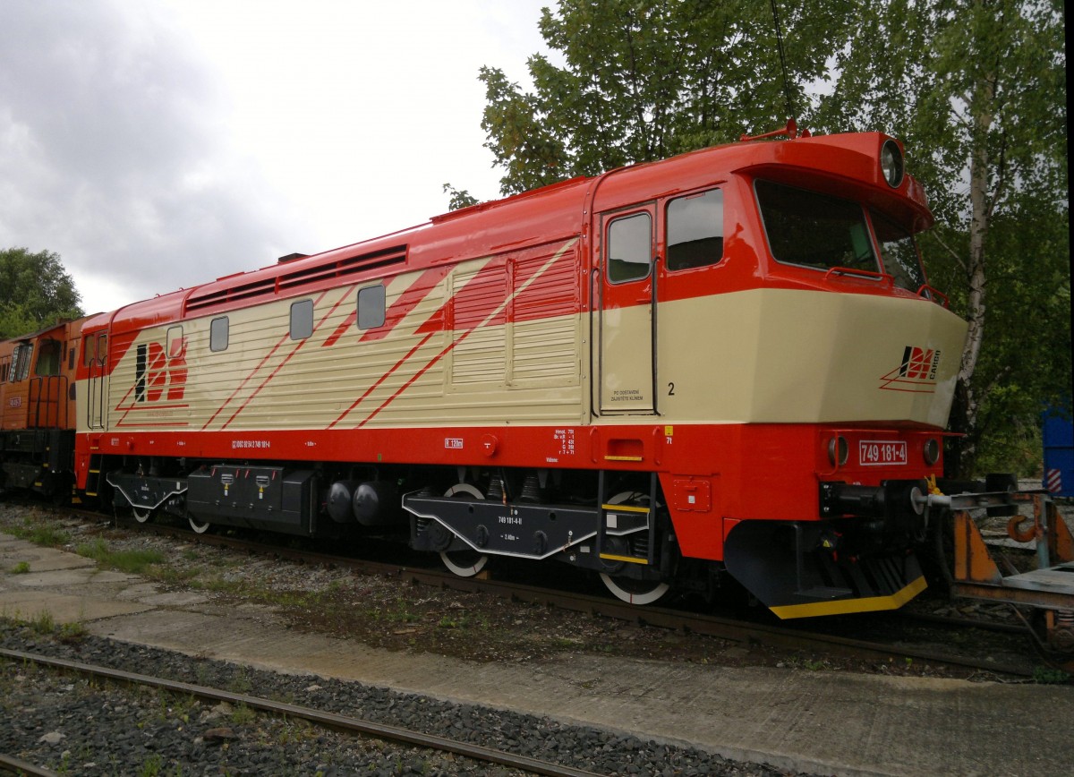 IDS 749 181-4 nach der Rekonstruktion am 30.6.2014 in Kladno Lok-Werkstatt KDS.