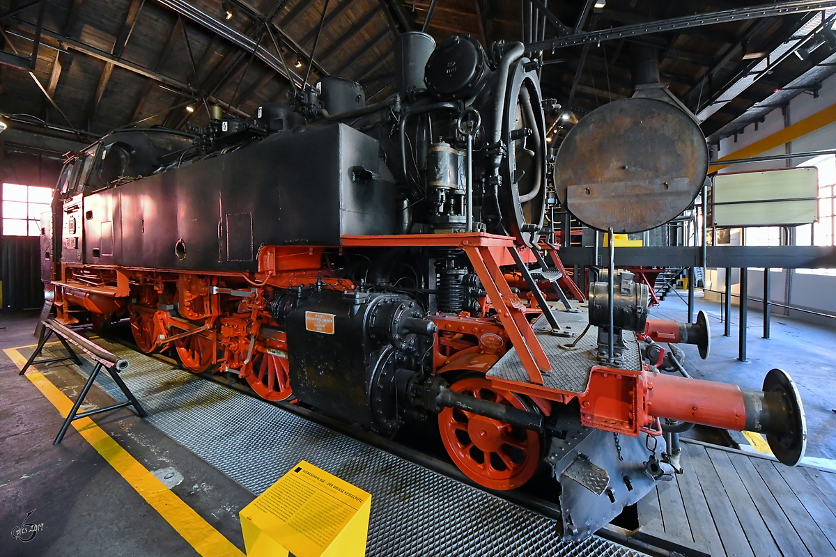 ie Dampflokomotive 64 295 wurde 1934 in der Maschinenfabrik Eslingen gebaut. (Deutsches Dampflokomotiv-Museum Neuenmarkt-Wirsberg, Juni 2019)