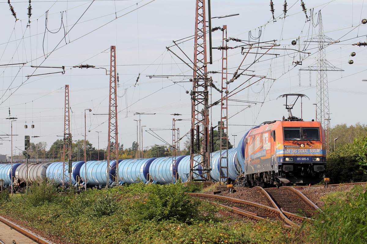 IGE 185 685-5 am Haltepunkt in Gelsenkirchen am Zoo 30.9.2021