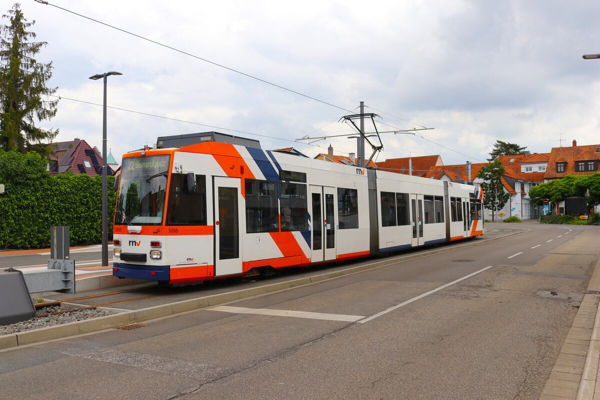 IGN Sonderfahrt mit RNV Adtranz MGT6D Wagen 3265 am 23.06.24 in Heidelberg