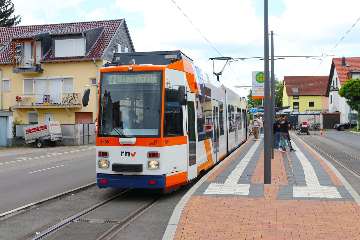IGN Sonderfahrt mit RNV Adtranz MGT6D Wagen 3265 am 23.06.24 in Heidelberg