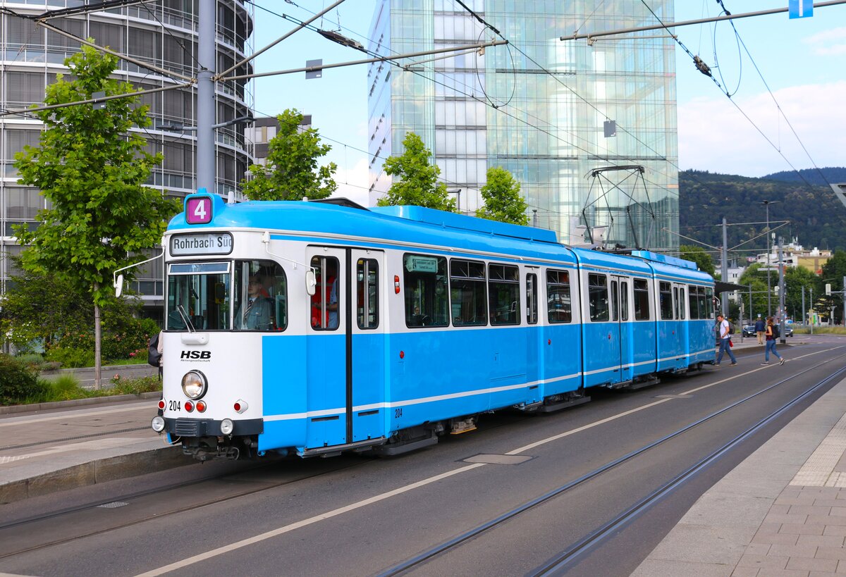 IGN Sonderfahrt mit RNV/HSB Düwag GT8 Wagen 2014 am 23.06.24 in Heidelberg
