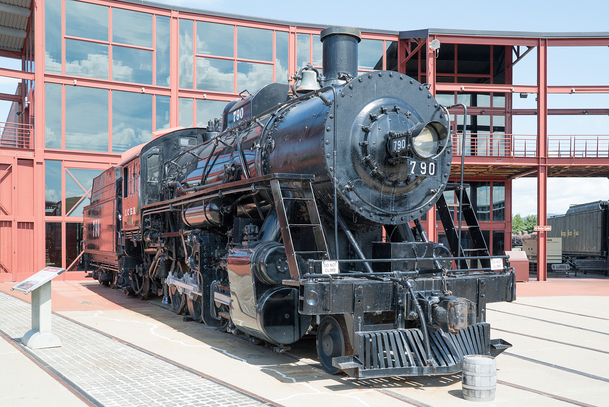 Illinois Central #790 am 06.08.2022 in der Steamtown National Historic Site in Scranton, PA.