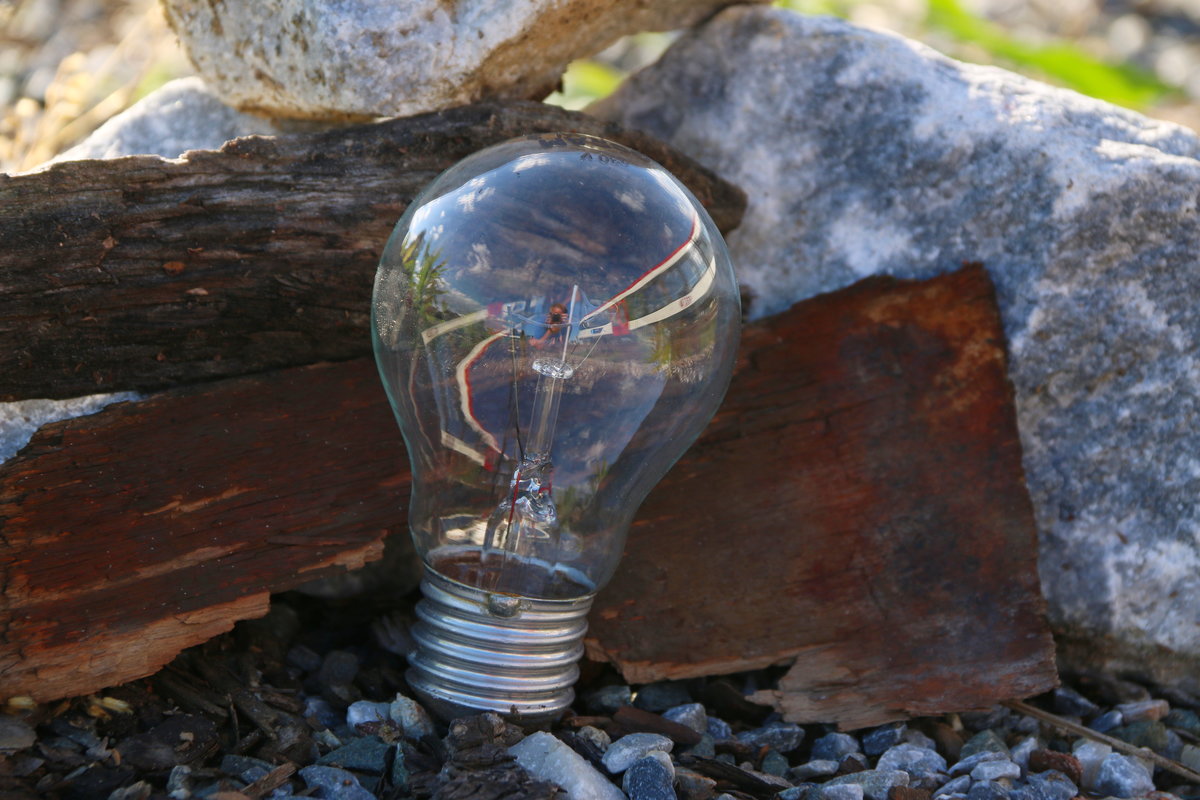 Im Gegensatz zu Edisons Erfindung hatte ich beinahe den Faden verloren ,.... 
Ein letztes  Birnen-Bild  für den heutigen Tag.
10.06.2017