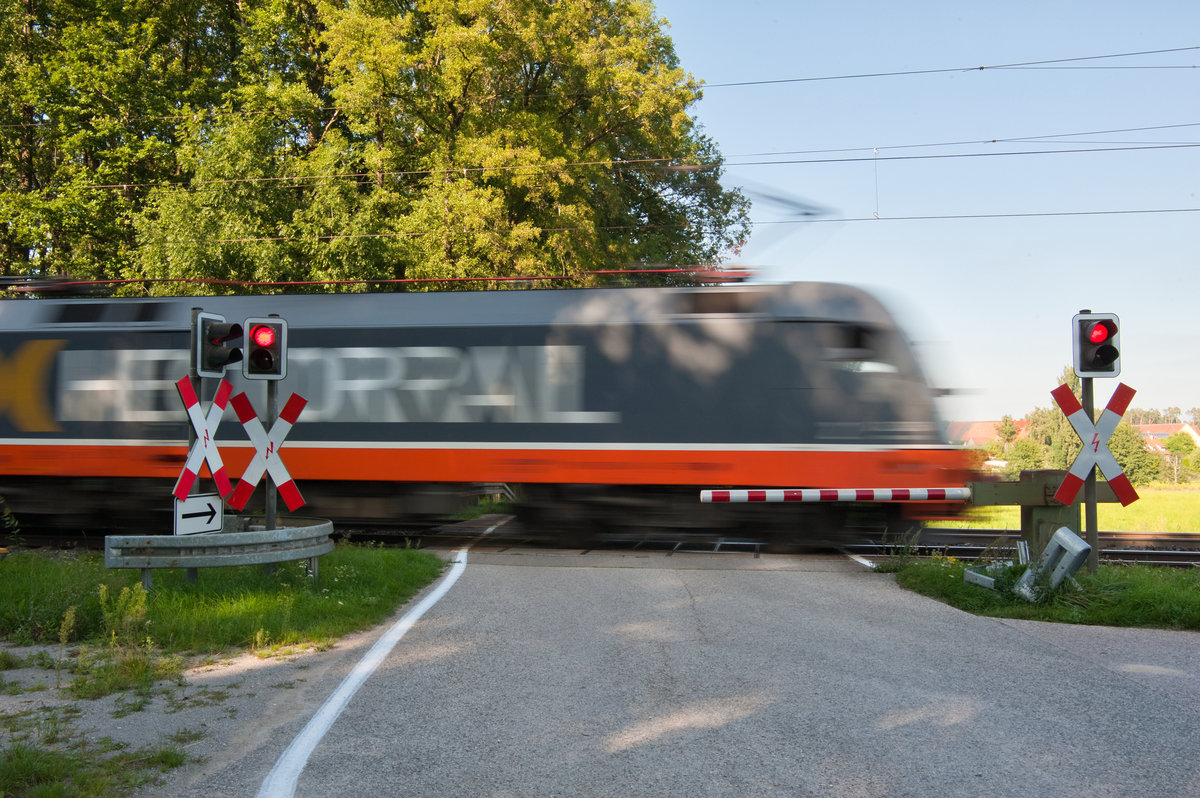 Impression am Bahnübergang bei Triesdorf, 23.08.2019