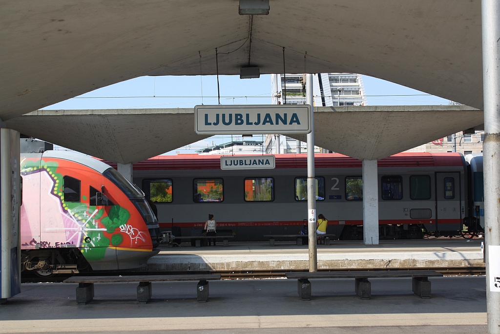 Impression vom im Bf. Ljubljana am 18.August 2013.

