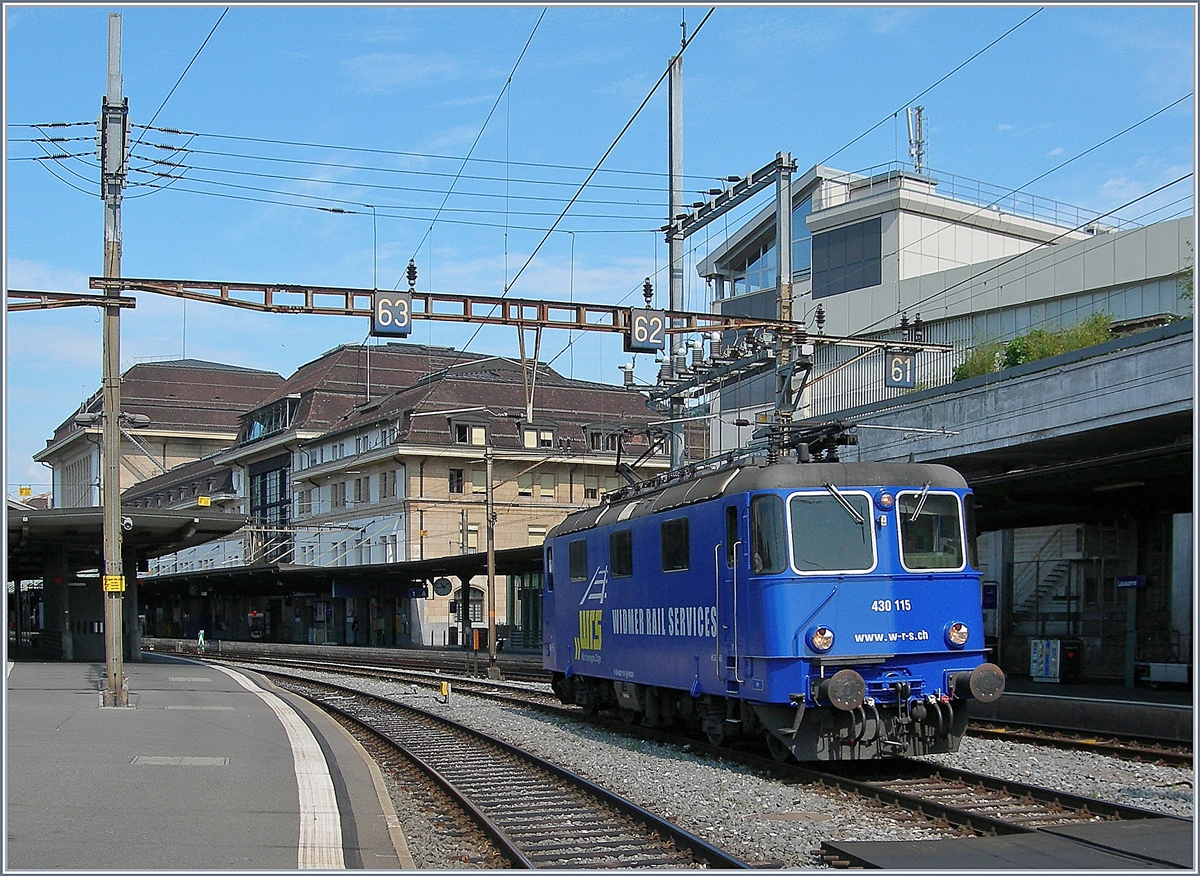 In Lausanne wartet die WRS Re 4/4 III 115 (Re 430 115) auf die Weiterfahrt Richtung Wallis.
20. Juli 2018