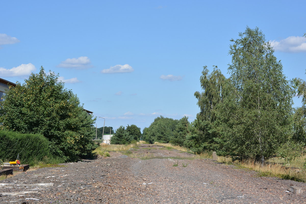 In Lindau ist von der Kanonenbahn hingegen schon fast nichts mehr übrig. Hier wurden die Gleise komplett entfernt. 1992 wurde die Strecke ab Nedlitz bis Güterglück 2 Gleisig ausgebaut und 1 Jahr später elektrifiziert. Nur knapp 10 Jahre später wurde die Strecke stillgelegt und wird teilweise zurück gebaut.

Lindau 20.07.2016