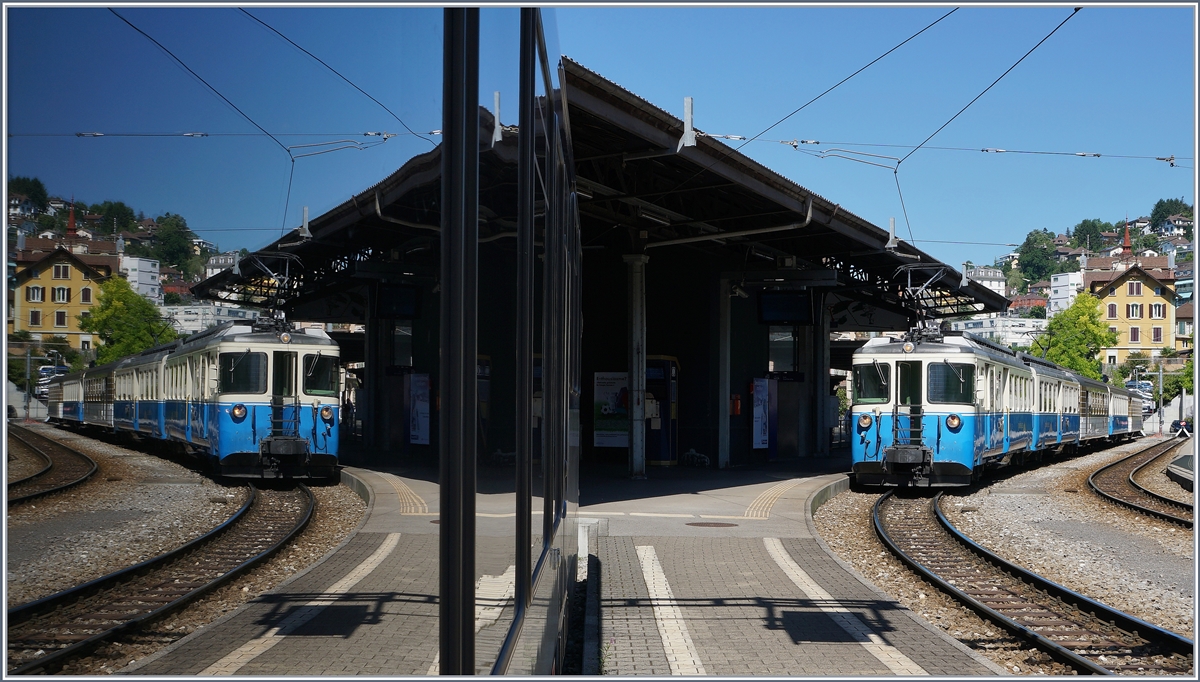 In Montreux zeigt sich der ABDe 8/8 4002  Vaud  gleich zweimal...
7. August 2016