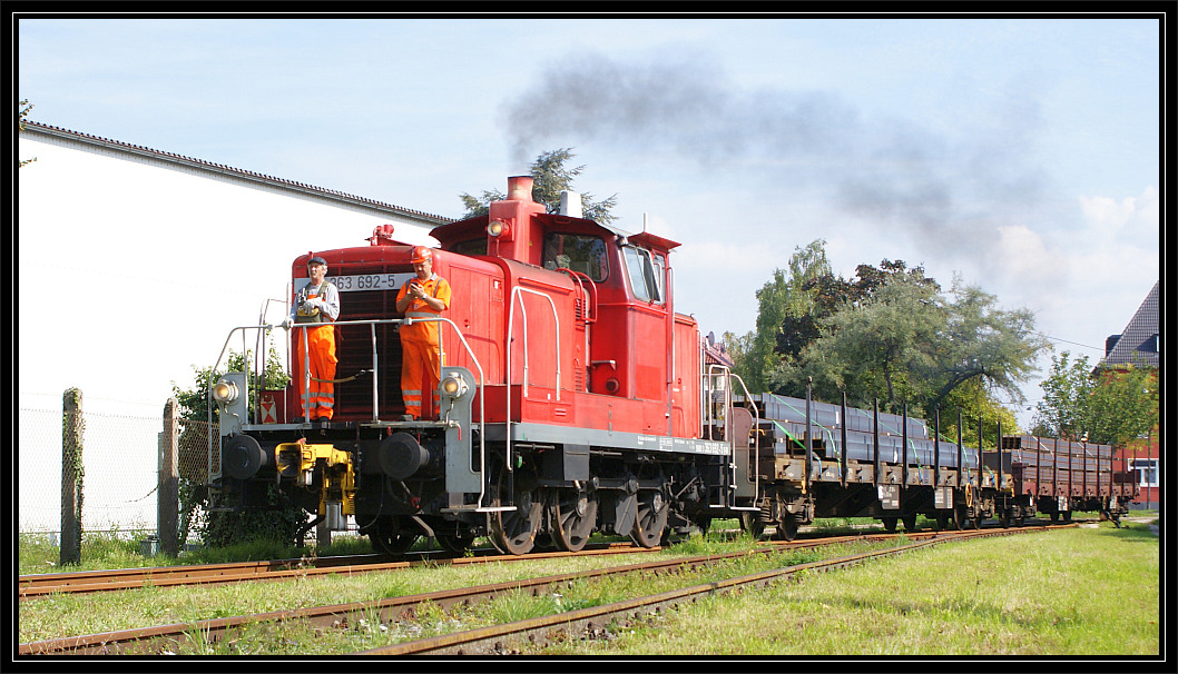 Industriebahn Ludwigsburg 25.09.13 - Ankunft bei der Firma Lotter dem Anschlieer dieses Industriegleises