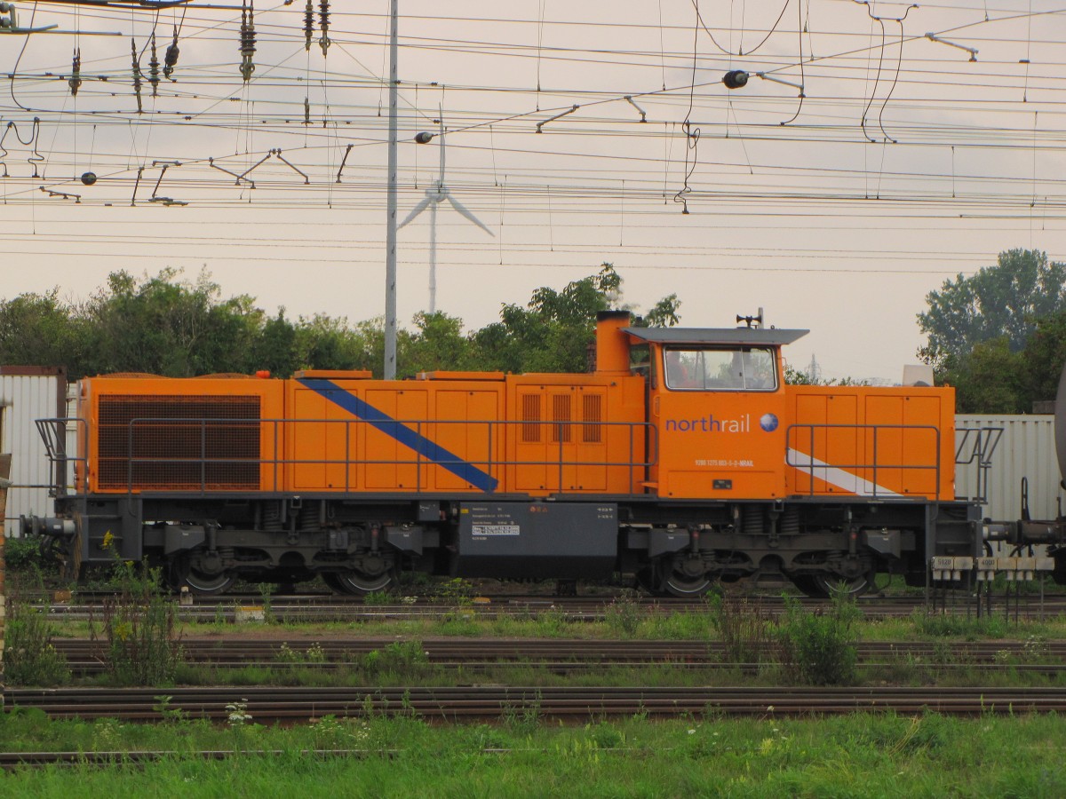 InfraLeuna 212 (92 80 1275 803-5 D-NRAIL), angemietet von northrail, am 30.07.2014 beim rangieren in Großkorbetha.