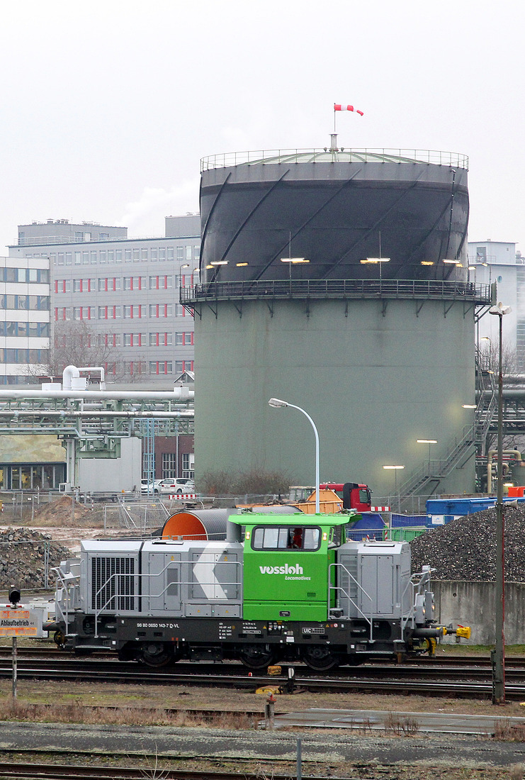 Infraserv-Leihlok 0650 143 (mittlerweile nicht mehr für ISL im Einsatz) // Frankfurt-Höchst // 12. Januar 2018