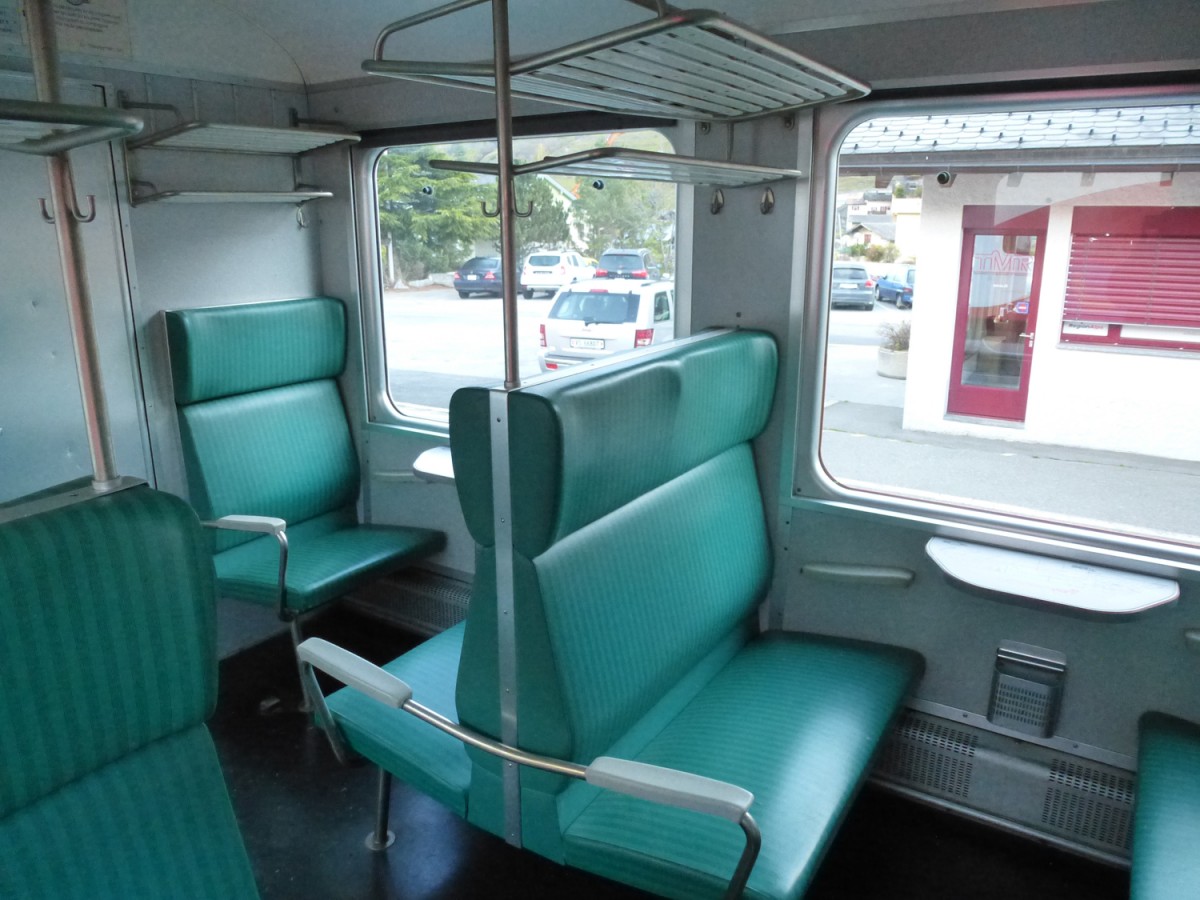 Innenansicht des TMR ABDe 537 509-2 am 31.10.2014 in Orsières.