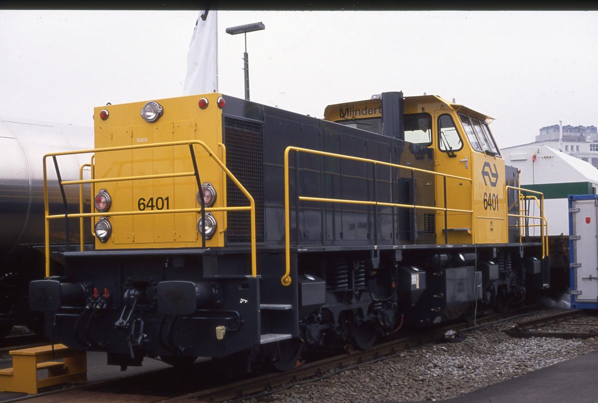 Internationale Verkehrsausstellung 1988 in Hamburg - IVA
MaK Lok für die Niederländischen Staatsbahnen Nr. 6401 am 9.6.1988.