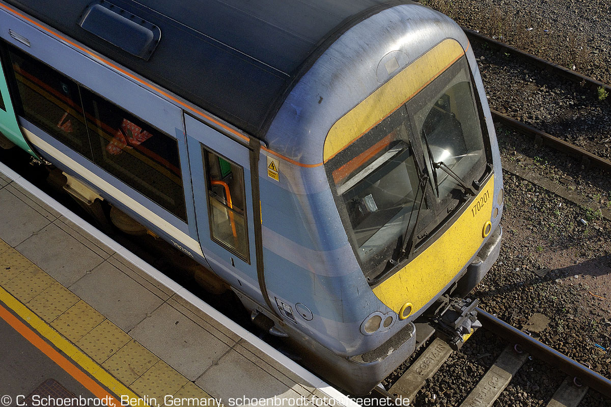 Ipswich, Abellio Greater Anglia Class 170 DMU No. 170201 nach Cambridge, 2014,09,24