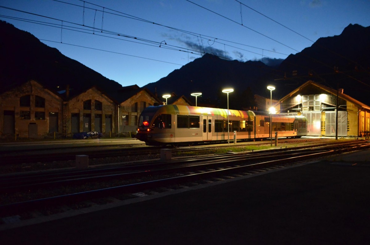 Italien Südtirolbahn ATR 100 in Merano/Meran 14.09.2014
