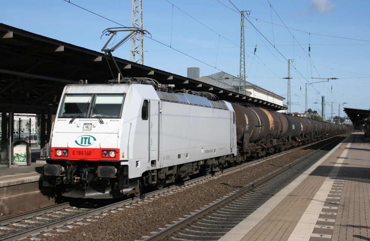 ITL 186 140 mit DGS 95301 (Hamburg Hohe Schaar–Dresden-Friedrichstadt) am 20.03.2009 in Lneburg