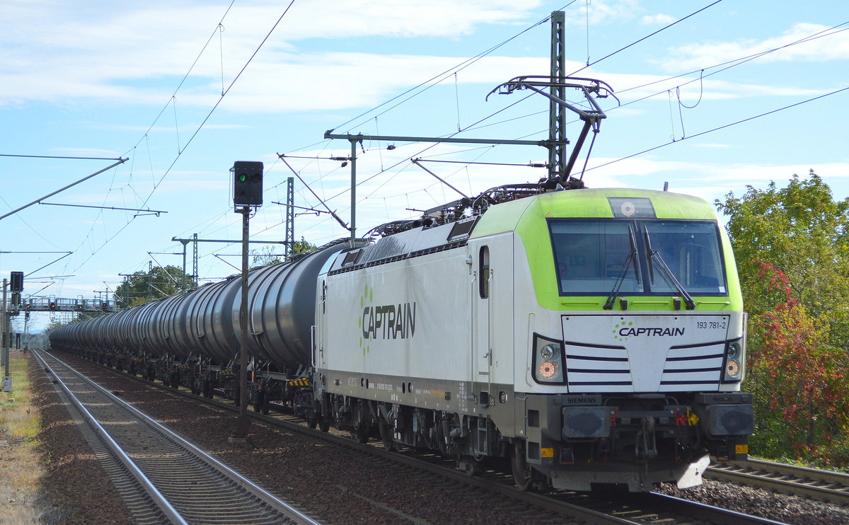 ITL - Eisenbahngesellschaft mbH, Dresden [D] mit  193 781-2  [NVR-Nummer: 91 80 6193 781-2 D-ITL] und Kesselwagenzug am 01.10.19 Dresden-Strehlen
