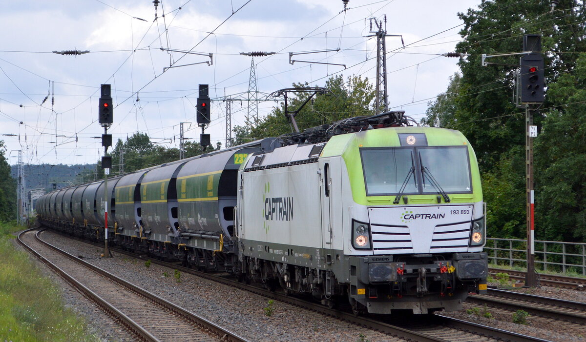 ITL - Eisenbahngesellschaft mbH, Dresden [D] mit  193 893  [NVR-Nummer: 91 80 6193 893-5 D-ITL] und Getreidezug am 31.08.21 Durchfahrt Bf. Saarmund.
