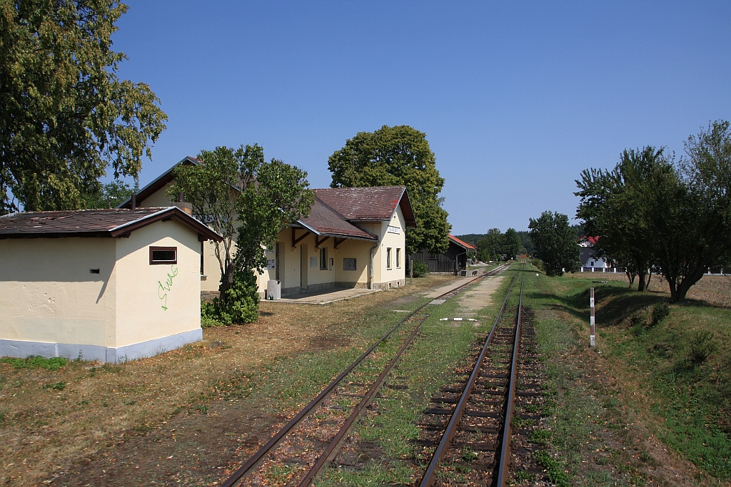 JHMD-Bahnhof Blazejov am 05.August 2018.