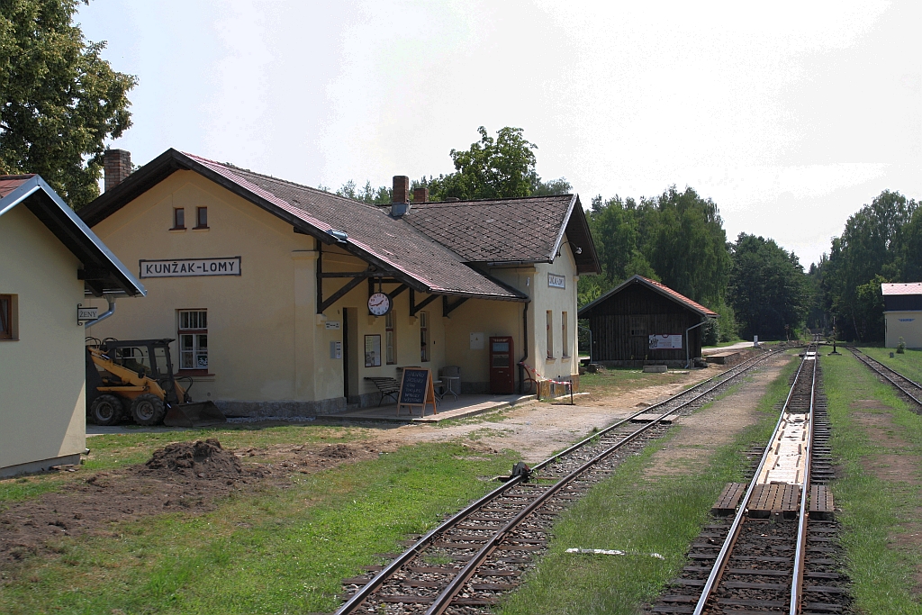 JHMD-Bahnhof Kunzak-Lomy am 05.August 2018.
