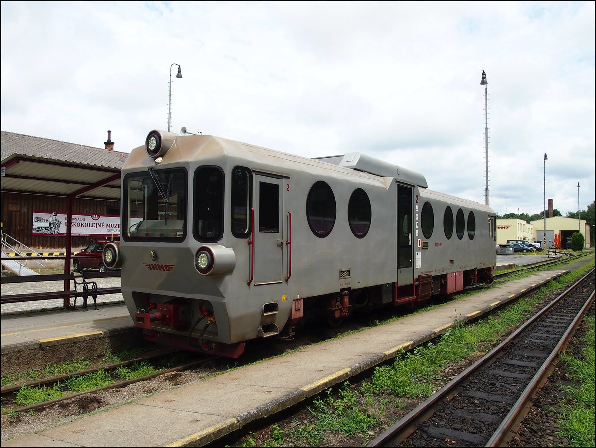 JHMD M 27.001 am 30.August 2020 im Endbahnhof Jindrichuv Hradec.