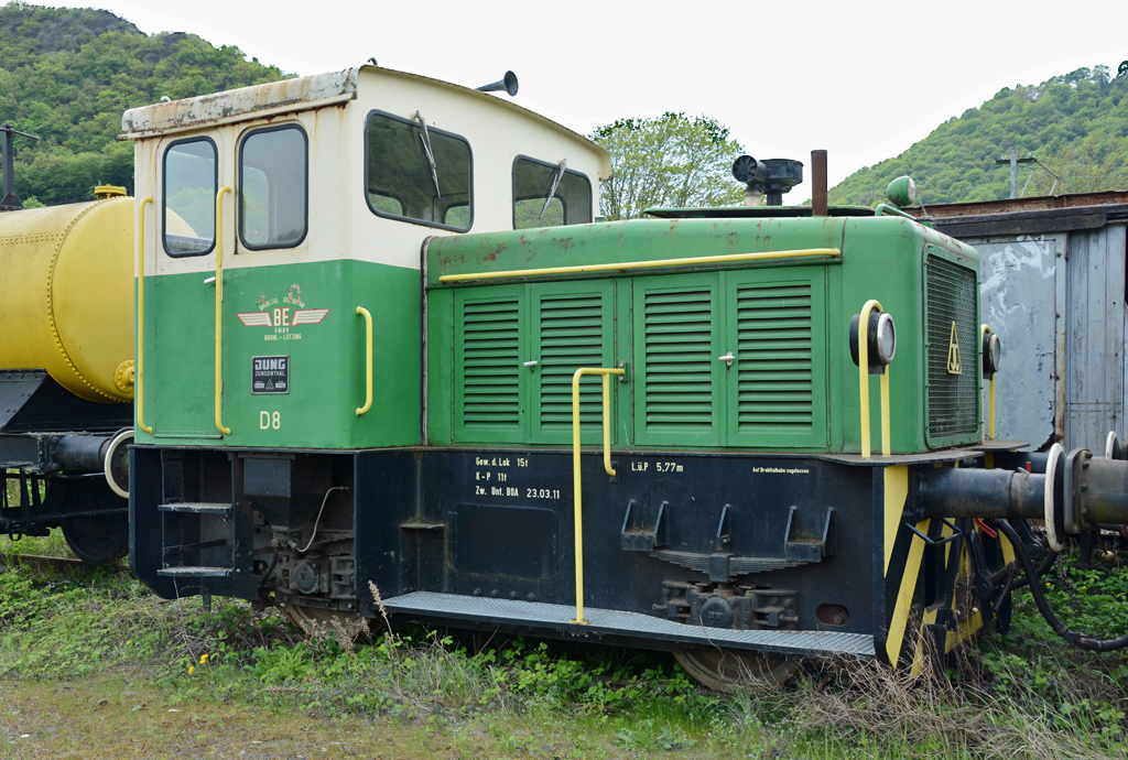 Jung Diesellok D8 Normalspur der B.E.G. in Brohl - 02.05.2015