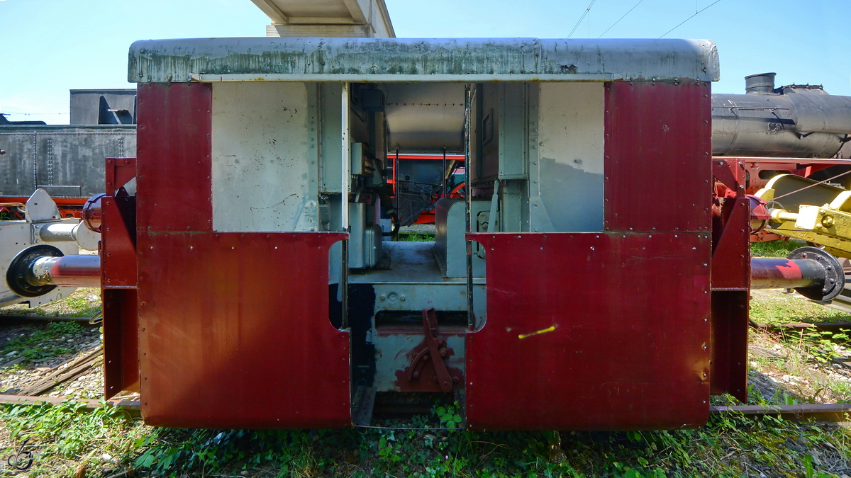 Ka 4015, eine bei AEG gebaute Akkuspeicherlok aus dem Jahr 1930 ist im Bayerischen Eisenbahnmuseum Nördlingen ausgestellt. (Juni 2019)