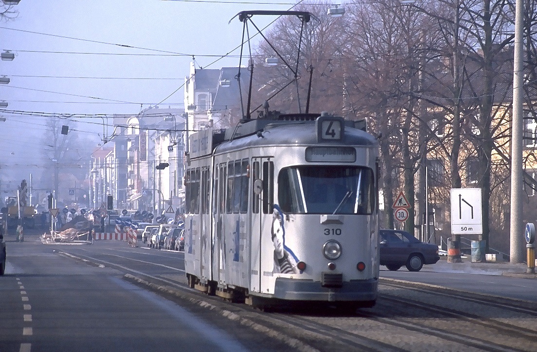 Kassel 310, Wilhelmshöher Allee, 26.02.1991.

