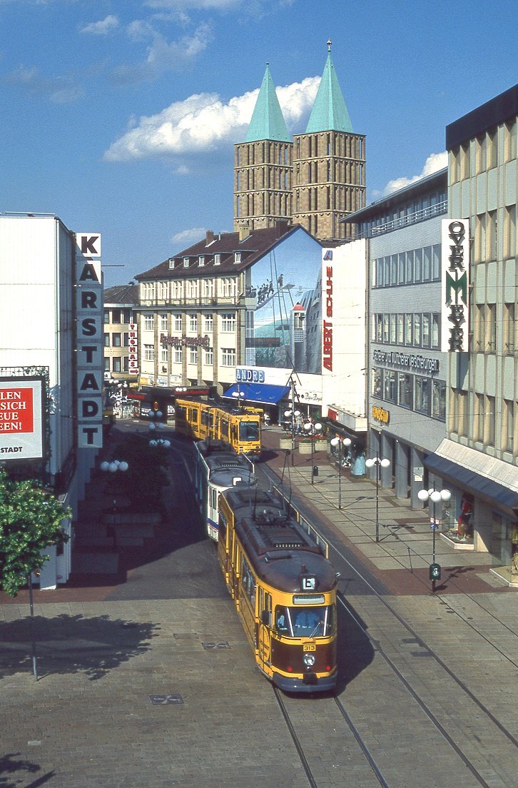 Kassel 313 + 308, Königsplatz, 12.07.1997.
