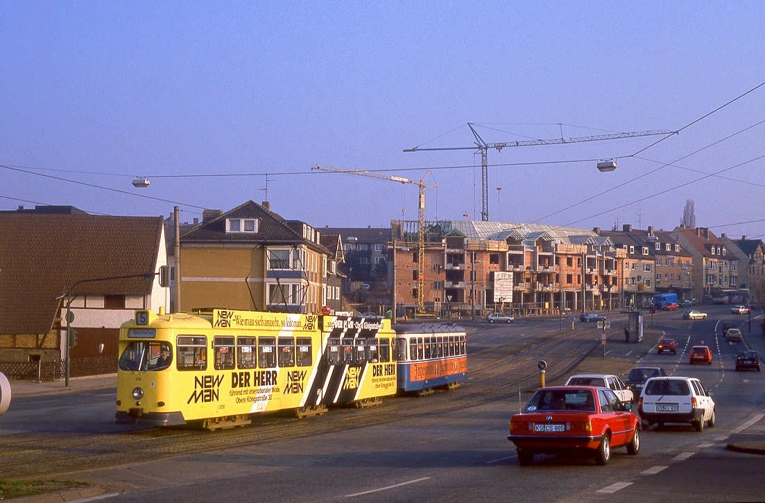 Kassel 356 + 563, Niederzwehren, 11.04.1987.