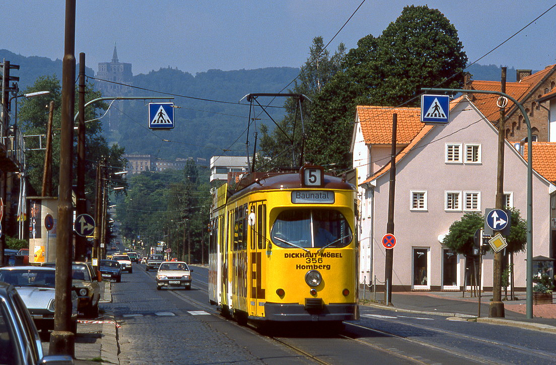 Kassel 356, Wilhelmshöher Allee, 07.08.1988.
