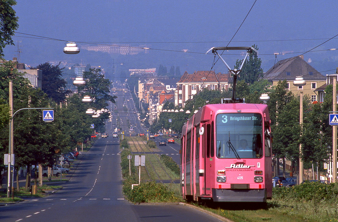 Kassel 405, Wilhelmshöher Allee, 07.08.1988.
