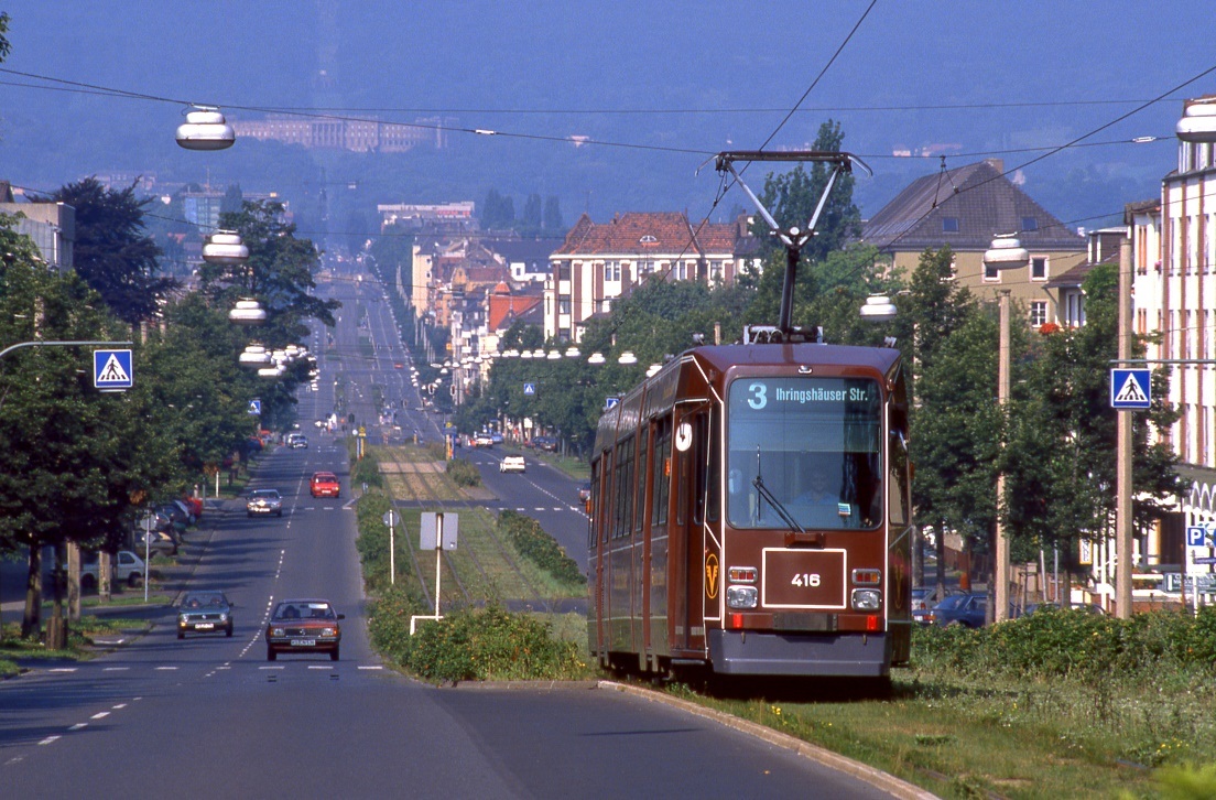 Kassel 416, Wilhelmshöher Allee, 07.08.1988.

