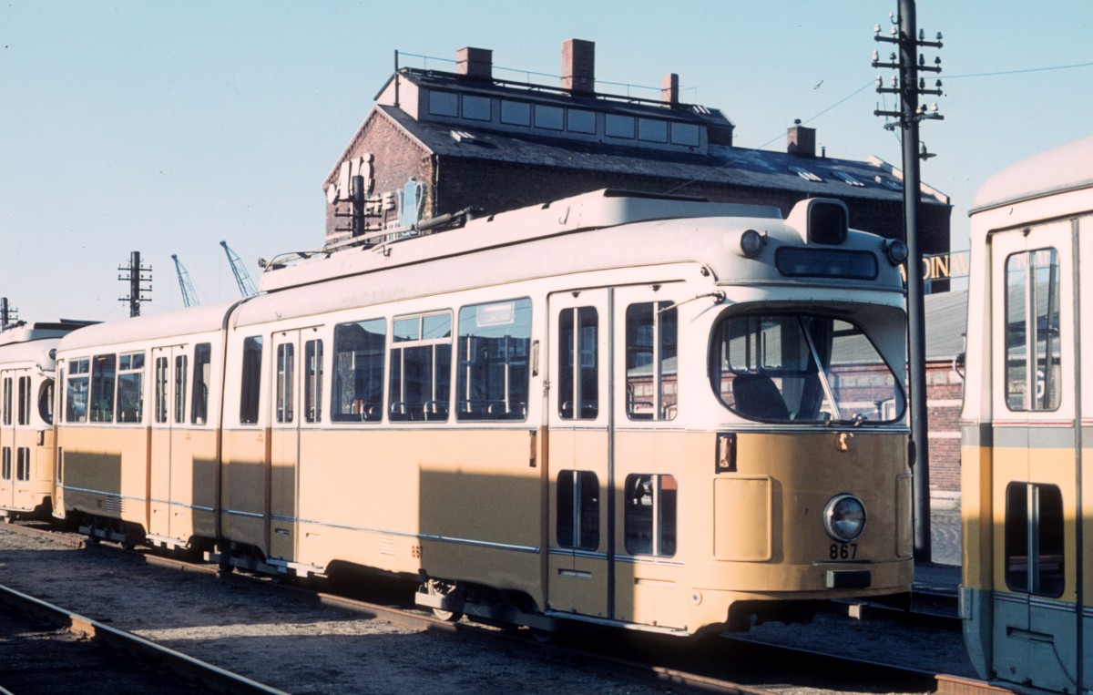 Kbenhavn / Kopenhagen KS: DWAG-GT6 867 wartet im Mai 1971 im Kopenhagener Freihafen auf  Fahrgelegenheit  nach Alexandria in gypten.