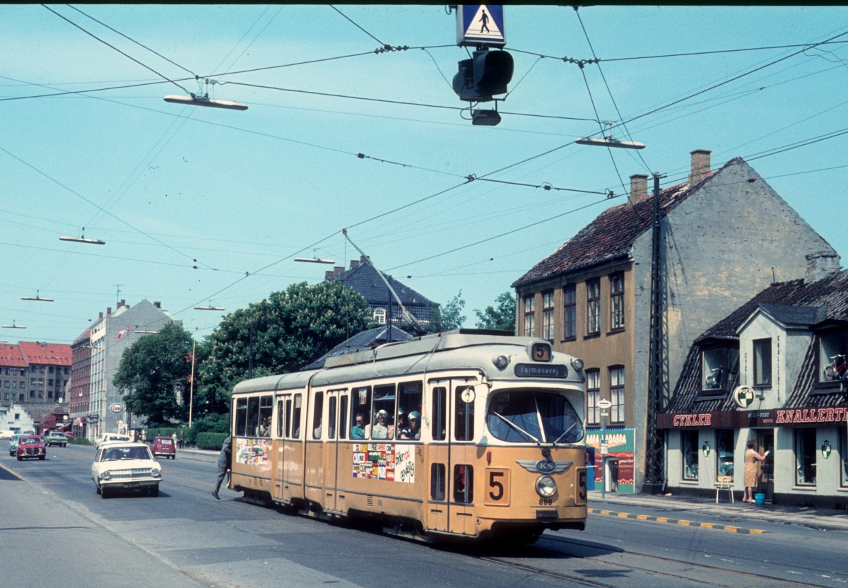 K�benhavn / Kopenhagen KS SL 5 (D�WAG-GT6 896) Frederikssundsvej im Mai 1971.