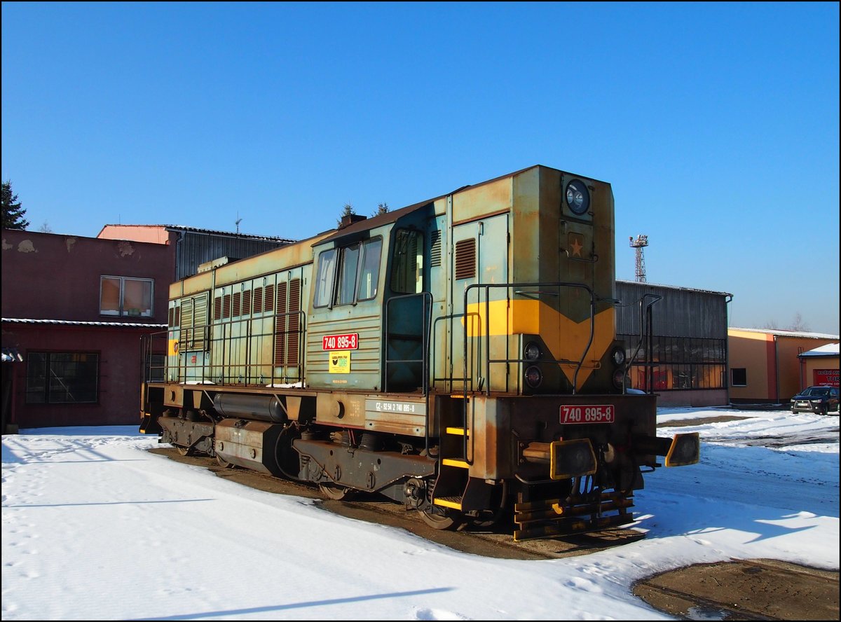 KDS 740 895-8 am 27.1.2017 in Kladno Lok-Werkstatt KDS.